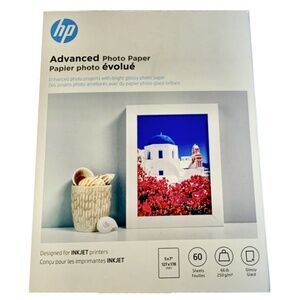 HP Advanced Glossy Photo Paper 5 x 7 in (Q8690A) Opened Box With A Few Missing